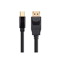 Monoprice Mini DisplayPort 1.2 to DisplayPort Cable - 15 Feet, 4K Capable, Supports 3D Video - Select Series Black