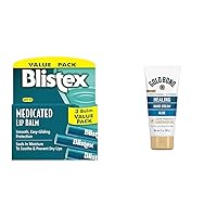 Blistex Medicated Lip Balm, 0.15 Ounce, 3 Count & Gold Bond Healing Hand Cream, 3 oz., With Aloe, Moisture That Lasts Through Handwashing