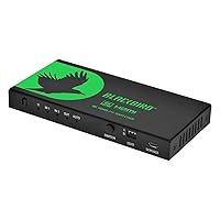 Monoprice 2x1 HDMI Switch with Audio Extraction, 8K@60Hz, 4K@120Hz, HDMI 2.1, HDCP 2.3, 40Gbps, IR Remote Control, HDR10+, for 4K UHD TV, PS5, Xbox Series X, Fire TV, Roku - Blackbird Series