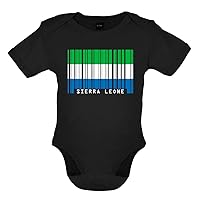 Sierra Leone Barcode Style Flag - Organic Babygrow/Body suit
