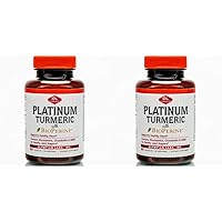 Platinum Turmeric with BioPerine, 60 Capsules (Pack of 2)