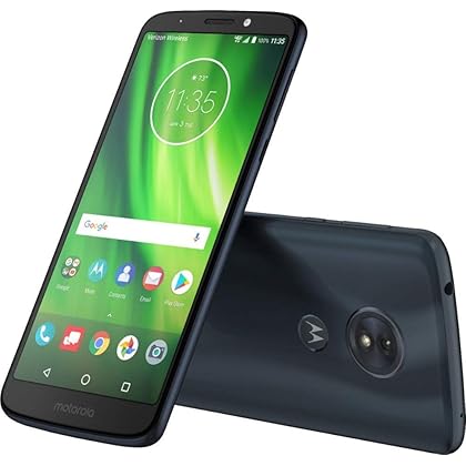 Verizon Prepaid Motorola Moto G6 Play 16GB No-Contract Smartphone, Deep Indigo Color - Locked to Verizon Wireless, Optional 16/64/128GB Expandable Storage