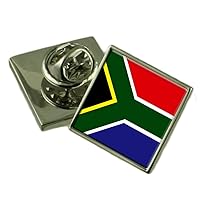 South Africa Flag Lapel Pin Badge Solid Silver 925