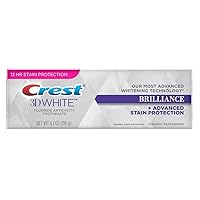 Crest 3D White Brilliance Toothpaste, Vibrant Peppermint 4.1 oz (Pack of 6)