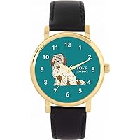 Beige Brown Cavachon Dog Watch