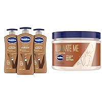 Intensive Care Cocoa Radiant Body Lotion and Illuminate Me Shea Butter Whipped Body Butter Bundle, 20.3 oz and 11 oz