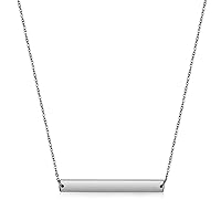 Gold Vertical/Horizontal Bar Necklace Stainless Steel Do not fade Gold Plated blank Bar Necklace Layered Necklace for Women Adjustable Chain Sounenir