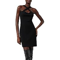 French Connection Womens Ponte Jersey Bodycon Halter Dress