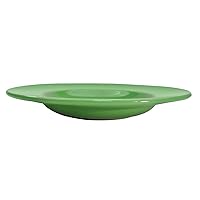 CAC China LV-3-G 8-3/4-Inch Las Vegas Rolled Edge Stoneware Rimmed Soup Plate, 12-Ounce, Green, Box of 24