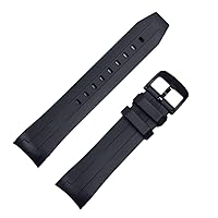 22mm Soft Silicone Watch Band for Tissot Strap for T120 Seastar T120417A 45.5mm Dial Rubber Sport Watchband (Color : Black Blk Buckle, Size : 22mm)