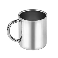 7oz / 210ml Mug, Double Walled Coffee Mug with Handle, Stainless Steel Shatterproof Tea Cups for Kids Camping Mugs, Pack of 1