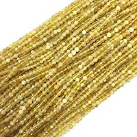Natural Pack of 2 Strands 3-3.5 mm Yellow Opal Faceted Rondelle Beads| Micro Faceted Beads for Jewelry Making |13