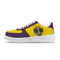 Purple,Yellow,Wolf Skull Air Force Customized Shoes Men's Shoes Women's Shoes Fashion Sports Shoes Cool Animation Sneakers