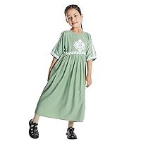 North America Puerto Rican Kids Traditional Short Sleeve Dress Clothing Caribbean Puerto Rico Exotic Girl Costume Clothes