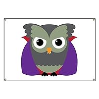 Banner Spooky Little Owl Vampire Monster