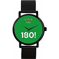Green 180 Darts Watch Ladies 38mm Case 3atm Water Resistant Custom Designed Quartz Movement Luxury Fashionable