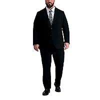 Haggar Men's Big and Tall Premium Tailored Fit Suit Separate, Black BT-Jacket, 58 R