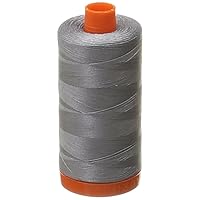 Aurifil Mako Cotton 50wt Thread Solid Grey 1422 Yard