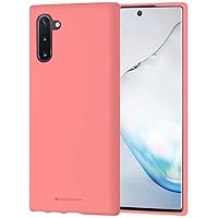 GOOSPERY Soft Feeling Jelly for Samsung Galaxy Note 10 Case (2019) Silky Slim Bumper Cover (Flamingo)