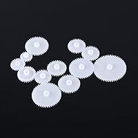 Reduction Gears, 12pcs Plastic Gears Kits Motor Gear Set Robot Motor Car Toy for DIY, Transmissions Differentials, Vacuum Pumps