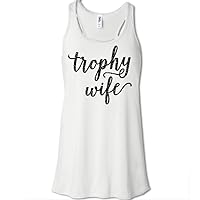 Trophy Wife Glitter Tank Top Bride to Be-White