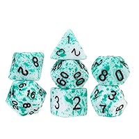 SZSZ 7pcs/Set Acrylic Dice Set Different Shapes Digital Dice for RPG MTG DND Board Game Role Playing Games 0212 (Color : C)
