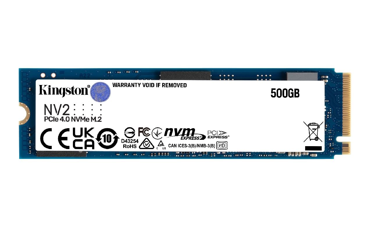 Kingston NV2 500G M.2 2280 NVMe Internal SSD | PCIe 4.0 Gen 4x4 | Up to 3500 MB/s | SNV2S/500G