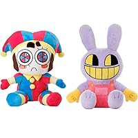 Original The Digital Plush, 2 Pcs Amazing Jax and Pomni Plushies Toy for TV Fans Gift, Cute Stuffed Figure Doll for Kids and Adults, Birthday Halloween Christmas Choice for Boys Girls