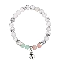 Miscarriage Bracelet Gifts for Mom Mother Loss Baby Infant Pregnancy, Encouragement Present, Memorial Gifts to Show Love, Sympathy, Bereavement, Friendship, 8mm Crystal Beaded Stretch Bracelets