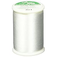 Clover White Silk Thread 50wt 109yds, 109 yd