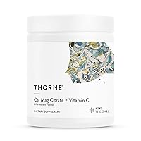 THORNE Cal Mag Citrate + Vitamin C - Effervescent Powder - Calcium and Magnesium Supplement with Vitamin C for Stress Relief - 7.5 Oz