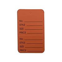 T3-14 Small Unstrung Coupon Tags, Printed Perforated Price Tags, Clothing Size Tags, Orange 1000/ctn.