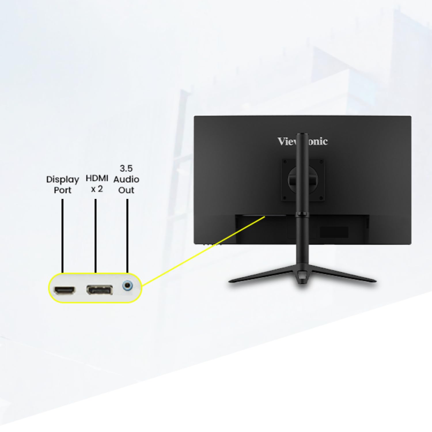 ViewSonic Omni VX2428 24 Inch Gaming Monitor 165hz 0.5ms 1080p IPS with FreeSync Premium, Frameless, HDMI, DisplayPort, Black