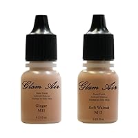 Glam Air Airbrush Water-based Foundation in Set of 2 Assorted Tan Matte Shades (For Normal to Oily Tan Skin)
