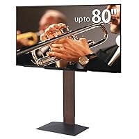 WALL V3 High Type | Sleek Japanese 32-80 Inch Universal Wall-Side TV Stand Adjustable Mount, No Drill | Walnut
