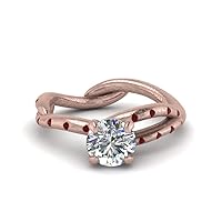 Choose Your Gemstone Tree Branch Engagement Ring rose gold plated Round Shape Vintage Engagement Rings Ornaments Surprise for Wife Symbol of Love Clarity Comfortable US Size 4 to 12