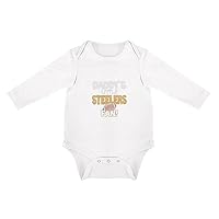 Baby Baby's Daddy's Little Steelers Fan Bodysuit Long Sleeves Romper Jumpsuits for Boy And Girl