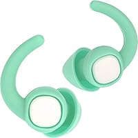 Ear Plugs for Sleeping, Reusable Soft Silicone Earplugs, Comfortable Noise Reduction Hearing Protector for Snoring Travel Studying Shooting Swimming (Light Green)
