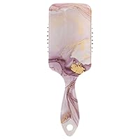Air Cushion Comb Abstract Colorful Pink and Gold Marble Vintage Texture Anti-static Brushes Plastic Detangling Brushes for Women Detangling and Adding Shine