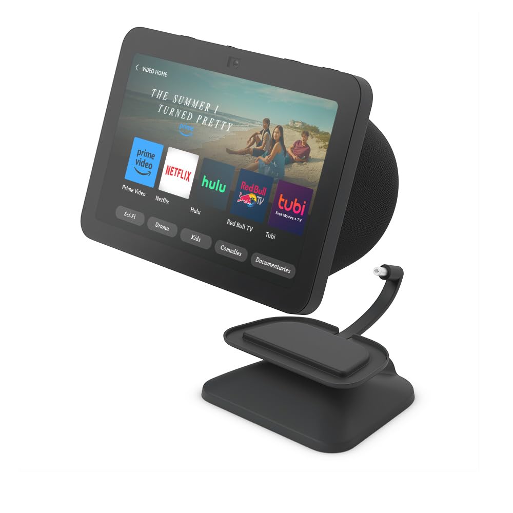 All-new Echo Show 8 (3rd Gen, 2023 release) with Adjustable Stand with USB-C Charging Port | Charcoal