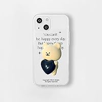iPhone 14/13 Case, 66.1 inches (168 cm), Soft Clear Case, [Transparent, Cute, Characters, TPU, Adhesion Proof, Dustproof, Color-Resistant UV Print, Wireless Charging], Cute, Popular Characters, Apple