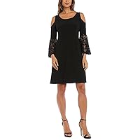 R&M Richards Womens Jersey Lace-Tim Sheath Dress