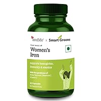 Women's Iron Supplement with 100% Iron RDA, Vitamin C, Folic Acid & Vitamin B12 for Haemoglobin & Blood Boost, Stamina & Energy, and Immunity - 60 Veg Capsule