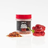 Pepper Joe’s Trinidad Moruga Scorpion Pepper Flakes – World’s 2nd Hottest Chili Pepper Flakes – 1/2oz Shaker Jar – Pure Crushed Hot Pepper Flakes for Spicy Cooking
