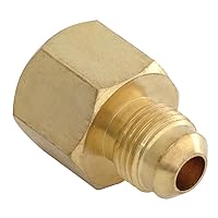Eastman 3/8 Inch OD Flare x 3/8 Inch FIP Gas Fitting Adapter for Natural Gas and Liquid Propane, Zinc Plated Steel, 62747B