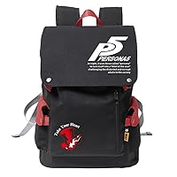 Persona 5 Game Cosplay Rucksack 15.6 Inch Laptop Backpack Casual Travel Bag Unisex Red / 4