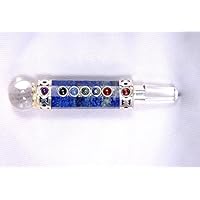 Lapis Lazuli Mini Chakra Stick 3-3.5 inch Approx. Wand Jet International Healing Spiritual Divine India A++ Crystal Therapy Geometry