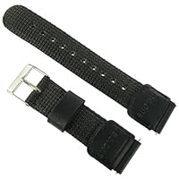 20mm Tec One Sport Nylon Woven Textile Grey Black Watch Band Leather Padded 5126 with Free Spring Bars