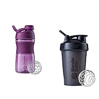 SportMixer (20oz) and Classic (20oz) Shaker Bottles Bundle for Protein Shakes