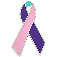 PinMart's Thyroid Cancer Awareness Ribbon Enamel Lapel Pin